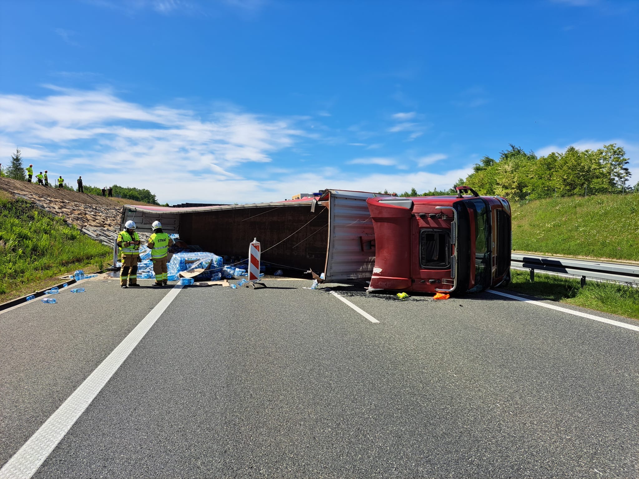 Zablokowana autostrada A4 na 464 kilometrze w kierunku Rzeszowa